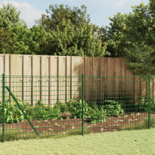 vidaXL zöld dróthálós kerítés illesztőperemmel 1x25 m kerti bútor