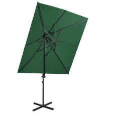 vidaXL zöld dupla tetejű konzolos napernyő 250 x 250 cm kerti bútor