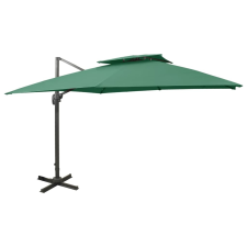 vidaXL zöld dupla tetejű konzolos napernyő 300 x 300 cm kerti bútor