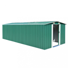 vidaXL zöld fém kerti fészer 257 x 580 x 181 cm kerti tárolás