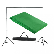 vidaXL Zöld háttér állványrendszer 300 x 300 cm háttérkarton