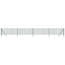 vidaXL zöld horganyzott acél drótkerítés 0,8 x 10 m (154048) építőanyag