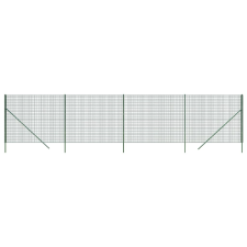 vidaXL zöld horganyzott acél drótkerítés 1,4 x 10 m (154051) építőanyag