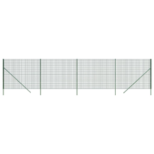vidaXL zöld horganyzott acél drótkerítés 1,6 x 10 m (154052) építőanyag