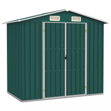 vidaXL Zöld horganyzott acél kerti fészer 205 x 129 x 183 cm kerti tárolás