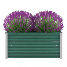 vidaXL Zöld horganyzott acél kerti magaságyás 100 x 40 x 45 cm bútor