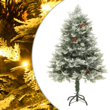 vidaXL Zöld karácsonyfa LED-fényekkel és fenyőtobozokkal 150 cm műfenyő