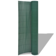 vidaXL zöld kétoldalas PVC kerti kerítés 90 x 300 cm (43623) kerti bútor