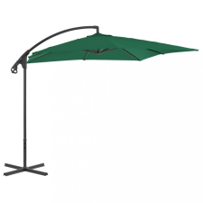 vidaXL Zöld konzolos napernyő acélrúddal 250 x 250 cm kerti bútor