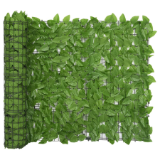 vidaXL Zöld leveles erkélyparaván 400 x 100 cm kerti bútor