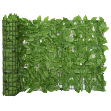 vidaXL Zöld leveles erkélyparaván 400 x 75 cm kerti bútor