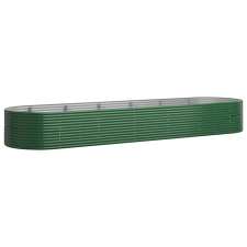 vidaXL zöld porszórt acél kerti magaságyás 510 x 140 x 68 cm (319113) kerti tárolás