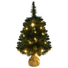 vidaXL zöld PVC műkarácsonyfa állvánnyal és LED-ekkel 60 cm (332848) műfenyő