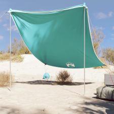 vidaXL zöld strandnapernyő homokrögzítőkkel 214 x 236 cm kerti bútor