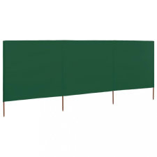 vidaXL Zöld szövet 3-paneles szélellenző 400 x 120 cm kerti dekoráció