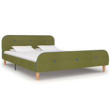vidaXL zöld szövet ágykeret matrac nélkül 135x190 cm ágy és ágykellék