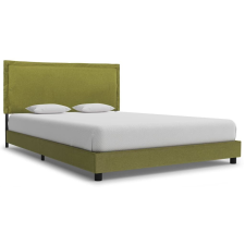 vidaXL zöld szövet ágykeret matrac nélkül 135x190 cm ágy és ágykellék