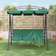vidaXL Zöld szövet és acél baldachinos kerti hintapad 198 cm (363331) hintaágy
