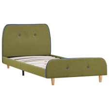 vidaXL zöld szövetkárpitozású ágykeret 90 x 200 cm (280931) ágy és ágykellék