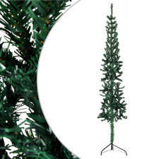 vidaXL Zöld vékony fél műkarácsonyfa állvánnyal 120 cm műfenyő