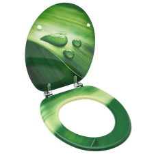 vidaXL zöld vízcseppmintás MDF WC-ülőke fedéllel fürdőszoba kiegészítő