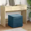  vidaXL Zsámoly Kék 41 x 41 x 40 cm Bársony és Műanyag Fa