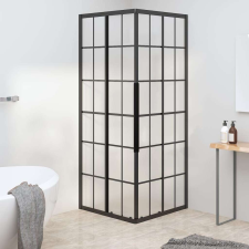 vidaXL Zuhanykabin - Fekete ESG Üveg - 70x70x180 cm kád, zuhanykabin