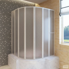 vidaXL Zuhanyzó kádparaván 140 x 168 cm 7 panelek behajtható törülközőtartó fürdőszoba kiegészítő