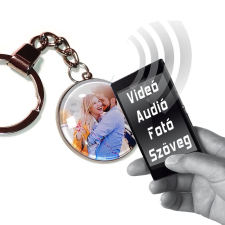 Videó- fotóvetítő kulcstartó, videót, zenét, linket küld mobilra - ezüst szín kulcstartó