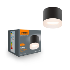 Videx Felületre szerelhető lámpatest SPOT Mennyezeti spotlámpa 1x GX53 Fekete Videx világítás