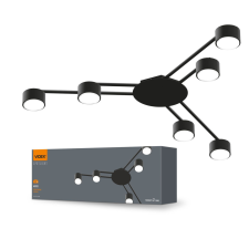 Videx Mennyezeti lámpa csillár 6x GX53 LED Fekete Modern Videx világítás