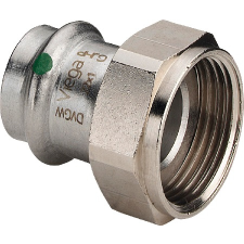 VIEGA press Inox 22-1" Bm félhollander lapos tömitéssel (437626) hűtés, fűtés szerelvény