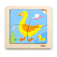Viga Fa képes kirakó puzzle Viga 4 db kacsa fajáték