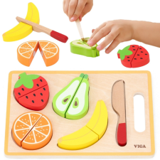 Viga szeletelhető játékételek tálcán - gyümölcsök konyhakészlet