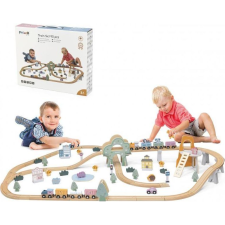 Viga Toys 92 db-os Vonatkészlet Polarb (6971608440670) kisvasút