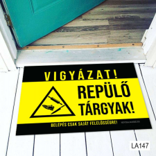 Vigyázat! Repülő tárgyak- Vicces Lábtörlő lakástextília