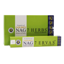 Vijayshree Fragrance Golden Nag füstölő - 7 Gyógynövény (7 Herbs) füstölő