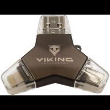 Viking USB 3.0 Pendrive 4in1 128GB fekete (VUFII128B) pendrive