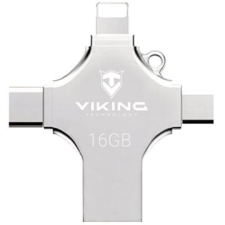 Viking USB Pendrive 16GB 4in1 ezüst pendrive