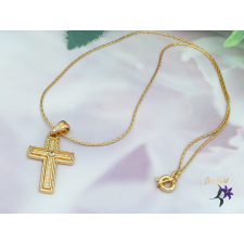  Vikta kereszt medálos nyaklánc -18k nyaklánc