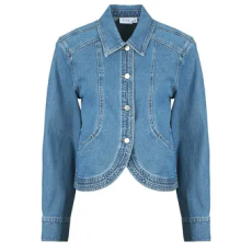 Vila Farmerkabátok VINADINE LS DENIM JACKET/C36 Kék DE 36