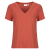 Vila Rövid ujjú pólók VILUXI GLITTER V-NECK Rózsaszín EU S