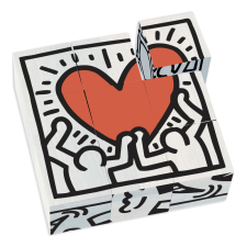 VILAC fa kirakó kockák 9 db-os Keith Haring rajzaival készségfejlesztő