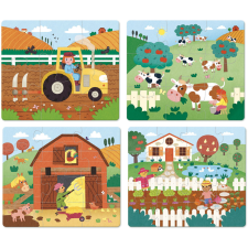 VILAC Fa puzzle Farm 6 + 9 + 12 + 16 db puzzle, kirakós