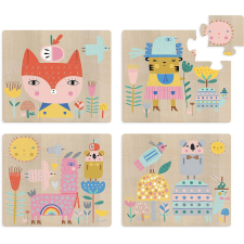 VILAC Fa puzzle Kibontakozó történet 6 + 9 + 12 + 16 db puzzle, kirakós