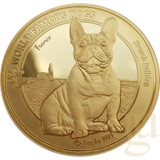 Világ kutyafajták: Francia bulldog (2022) 1 Oz - aranyérme egyéb ékszer