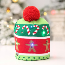  Világító karácsonyi sapka babasapka, sál