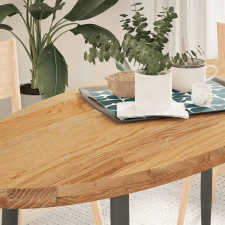 világosbarna tömör akácfa ovális alakú asztallap 140x60x4 cm bútor