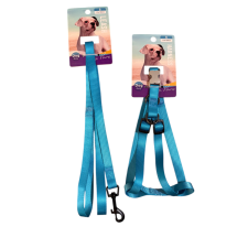  Világoskék Hám + Póráz Szett – S méret nyakörv, póráz, hám kutyáknak