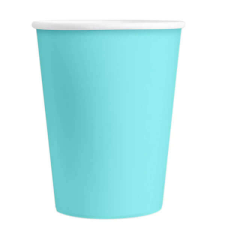 Világoskék party papírpohár - 220 ml - 6 darabos party kellék